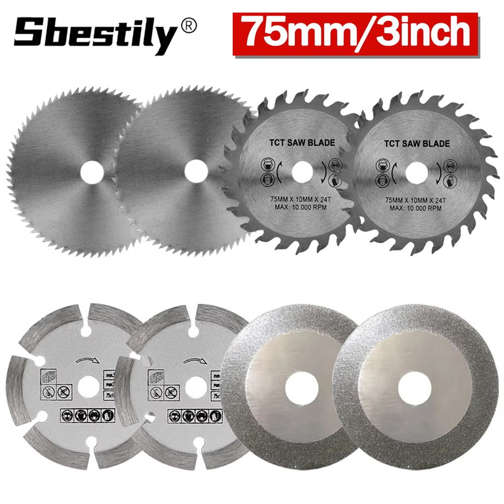 Stump Grinder Attachment - 4/8pcs 75mm 3