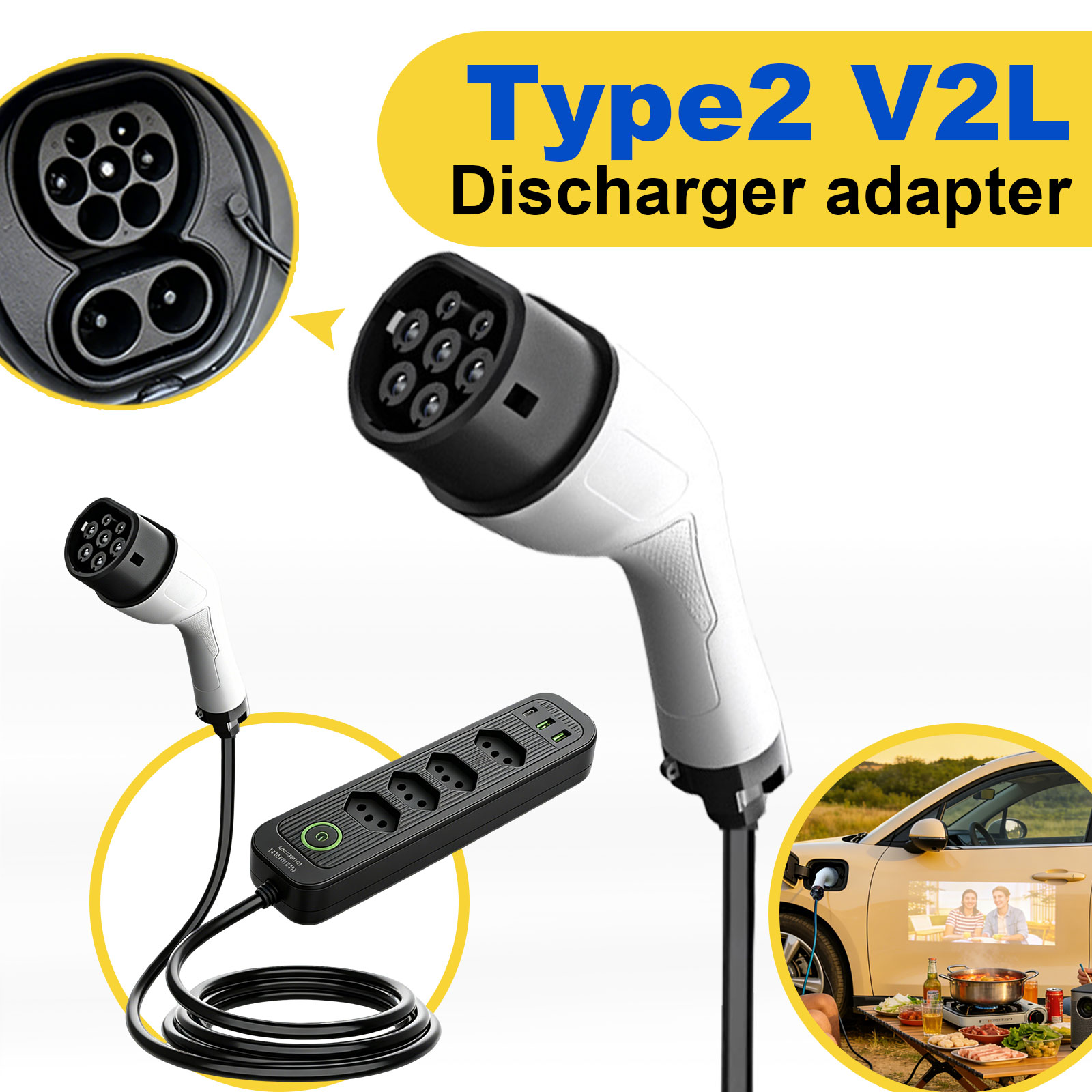 Type2 V2L Discharge Adapter 16 - đánh giá và giá Outdoor Power Solutions