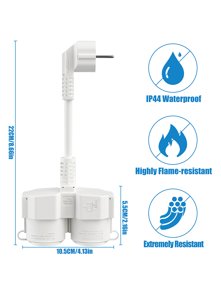 EU Extension Cable with 2 Schu - đánh giá và giá Outdoor Power Vac
