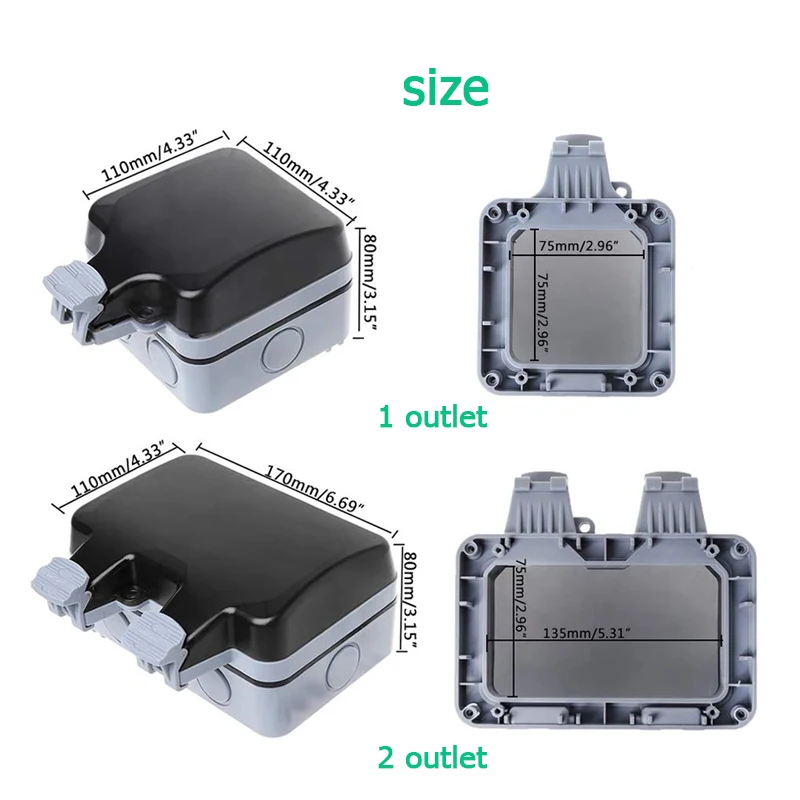 EU KR Outdoor Wall Waterproof  - đánh giá và giá Outdoor Power Solutions